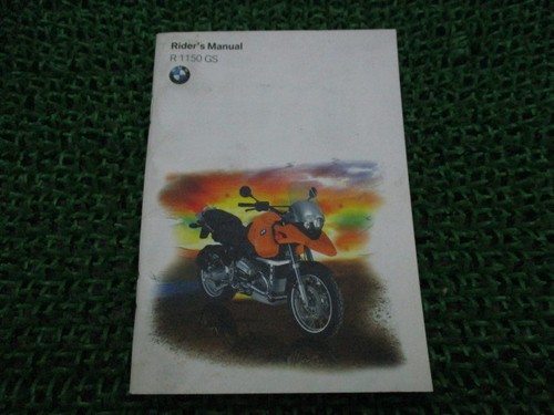 R1150gs owner manual bmw - owner's,